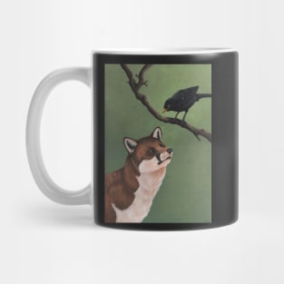 Fox and Blackbird Mug